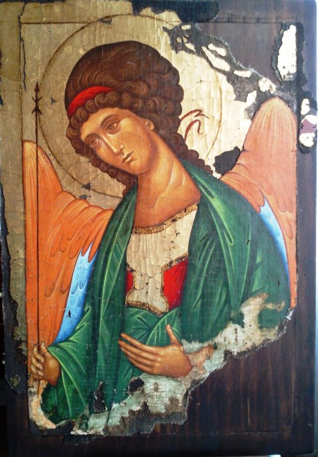 Icono escrito por Hna. Ofelia (Basado en versión Rublev)