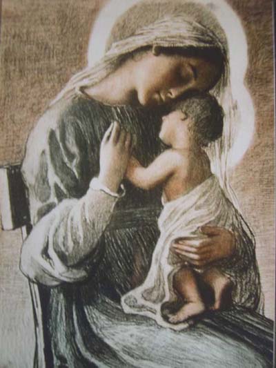 María Virgen y Jesús Dios