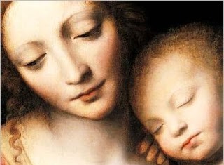 Sueño del niño Jesús, detalle - Bernardino Luini
